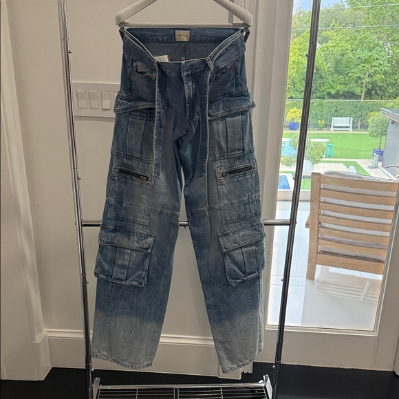 Alice + Olivia Denim - Alice + Olivia Blue Flare & Wide Leg Jeans